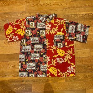 USC Team Trojan 2005 Aloha Weekender Botton Down Hawaiian Shirt Floral 3XL